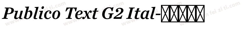 Publico Text G2 Ital字体转换